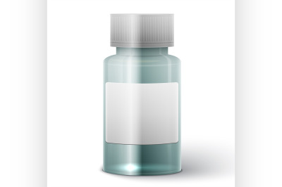 Glass medicine bottle