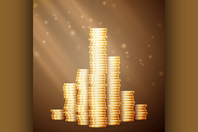 Gold coin stack