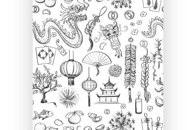 Seamless Chinese New Year pattern