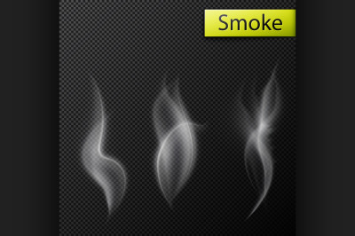 Smoke vectors on transparent background