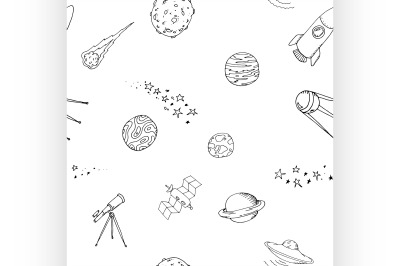 Seamless dooble space pattern set