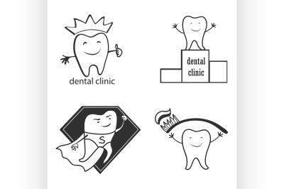 Dental symbol collection. Clean and bright designs.