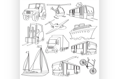 doodle vector transport