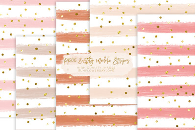 Earthy Modern Stripes&2C; watercolour pastel&2C; digital papers