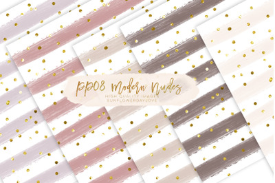 Nude Digital Scrapbook Paper, Modern Chic Scrapbook Paper