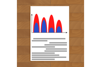 Document with wave color chart