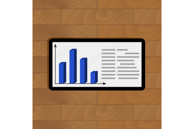 Statistical infochart on tablet