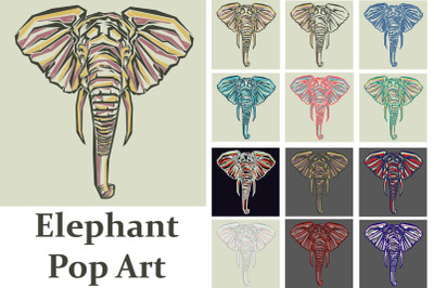 Elephant pop art