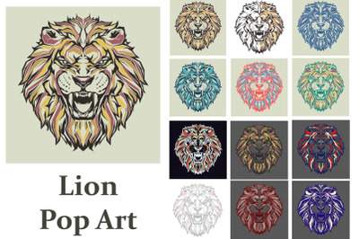 Lion pop art