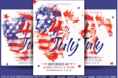 4th of july Independence Day Flyer