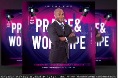 Church Praise Worship Flyer