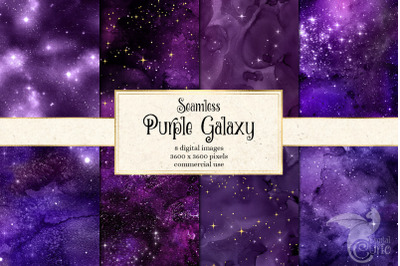 Purple Galaxy Digital Paper