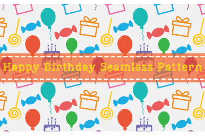 Happy Birthday Seamless Pattern Design