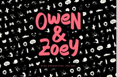 Owen Zoey Kids Characters Font Duo