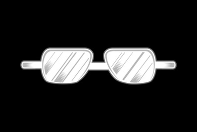 glasses isolated hand drawing vector