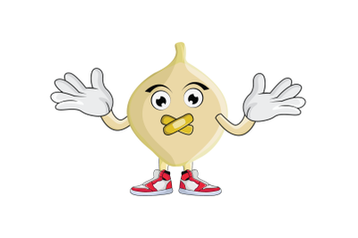 Jicama Shrugging Fruit Cartoon Character