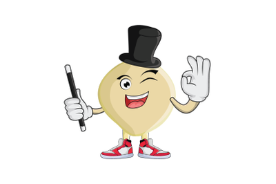 Jicama Magician Fruit Cartoon Character