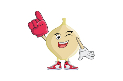 Jicama Supporter Fruit Cartoon Character