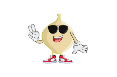 Jicama Cool With Sunglasses Fruit Cartoon Character