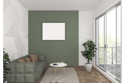 Interior scene - artwork background - frame mockup