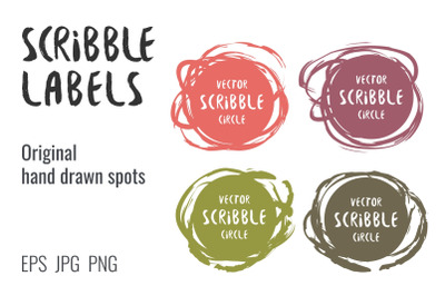 Scribble hand drawn labels