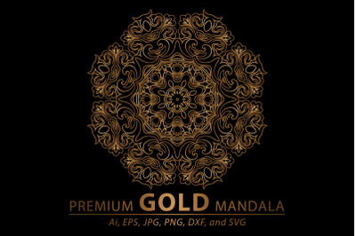 Mandala Gold Vector