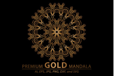 Mandala Premium Gold Vector