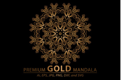 Mandala Gold Vector Design