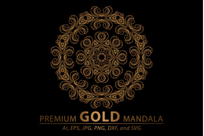 Mandala Gold Vector Illustration