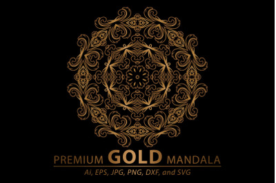 Mandala Gold Hindi Vector