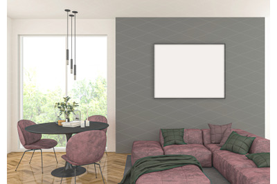 Interior scene - artwork background - frame mockup