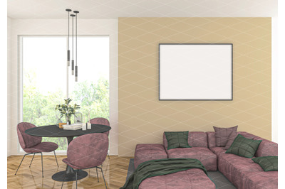 Interior scene - artwork background - frame mockup