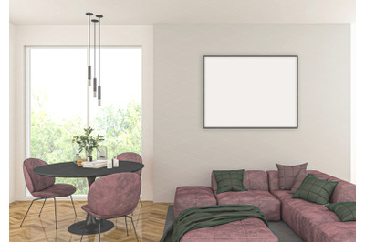 Interior scene - artwork background - frame mockup