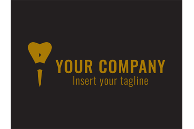 Logo Gold Black Background Bone Icon