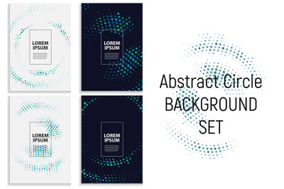 Collection of&nbsp;6 Abstract Circle Background set. Vector illustration