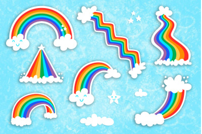 Rainbow Vector Cartoon Cute Clip art