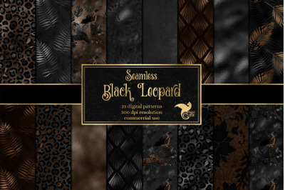 Black Leopard Digital Paper