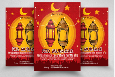 Eid Mubarak Islamic Event Flyer Template