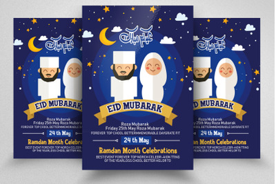 Eid Mubarak Islamic Event Flyer Template