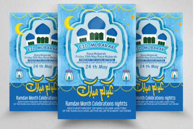 Eid Mubarak Islamic Event Flyer Template