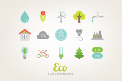 Flat Eco Icons