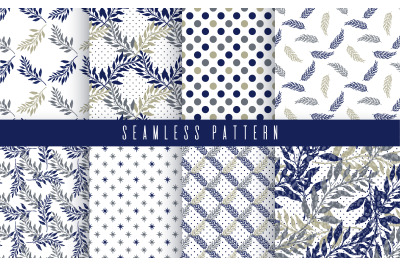 Plant blue pattern set