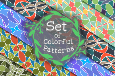 Set of 6 Colorful Patterns