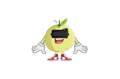 Cantaloupe VR Fruit Cartoon Character Design Graphic