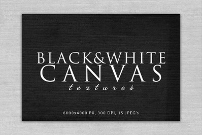 Black and White Canvas Textures