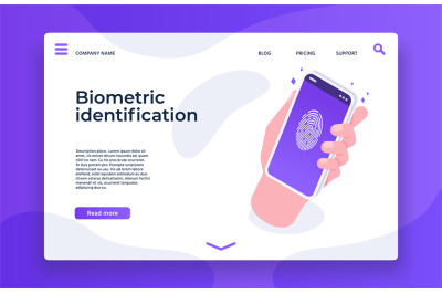 Biometric identification finger print, security sensor biometric