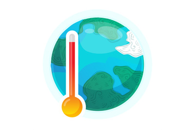 Global warming. vector concept. Earth weather vector