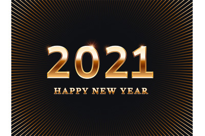 Happy new year 2021 card. vector template banner