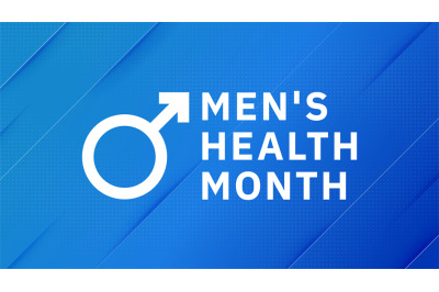 Mens health month. Male healthcare lifestyle celebration day poster te