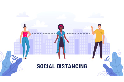 Social distancing, guide protective meter and prevent